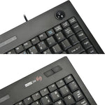 MC Saite MC-9712 ​​Kabelgebundene Multimedia-Computertastatur mit 88 Tasten und Trackball für Windows, MC-9712