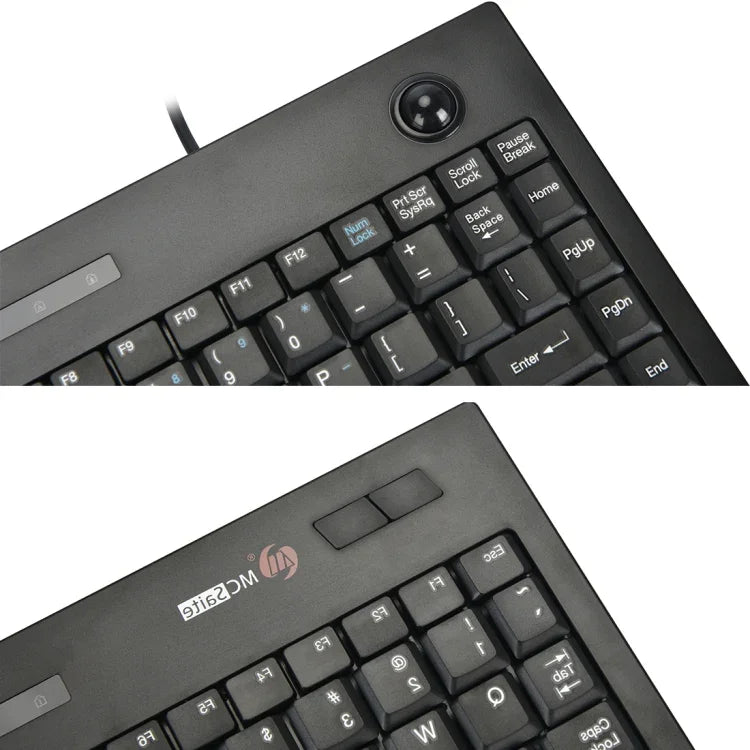MC Saite MC-9712 ​​Kabelgebundene Multimedia-Computertastatur mit 88 Tasten und Trackball für Windows, MC-9712