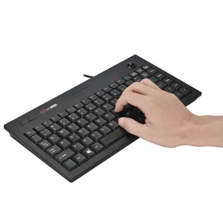 MC Saite MC-9712 ​​Kabelgebundene Multimedia-Computertastatur mit 88 Tasten und Trackball für Windows, MC-9712