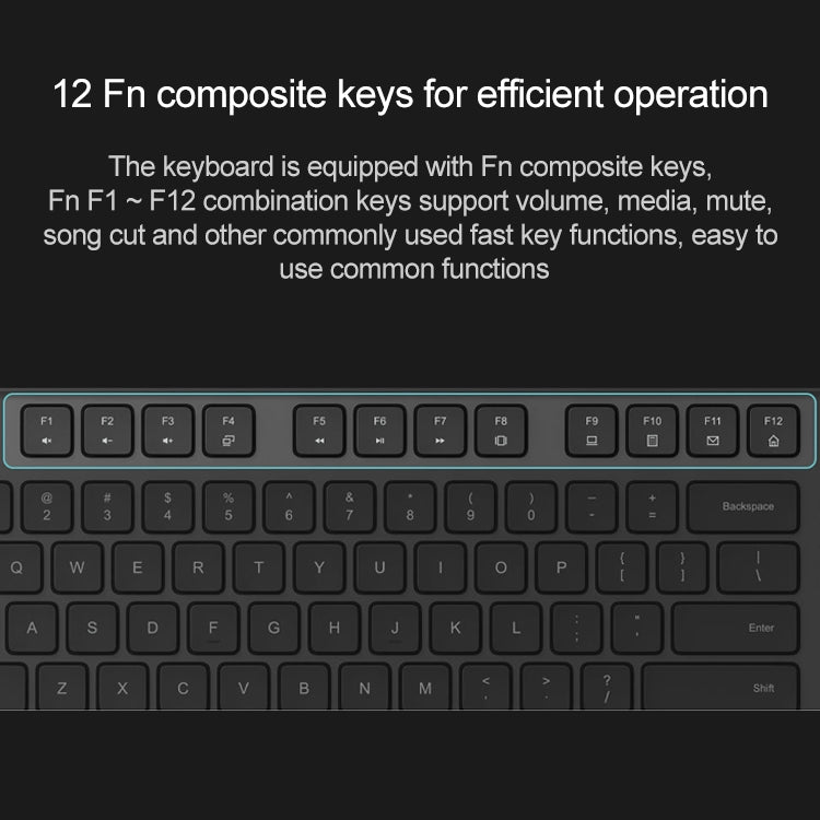 Original Xiaomi 2,4-GHz-Funktastatur- und Maus-Set für Notebooks, Desktop-Laptops, 2. Generation