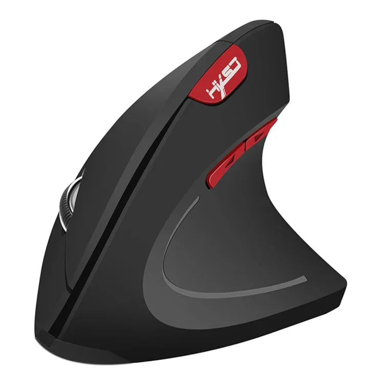 HXSJ T24 6-Tasten-Funkmaus (2400 DPI, 2,4 GHz) mit USB-Empfänger, 6 Tasten, Schwarz/Grau