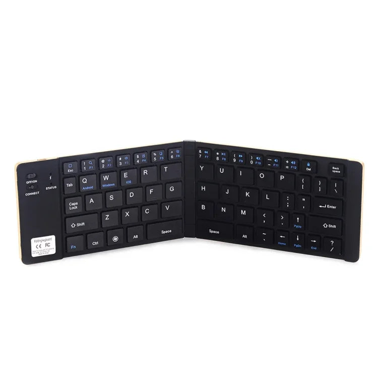 GK228 Ultradünne, faltbare Bluetooth-Tastatur V3.0, integrierte Halterung, unterstützt Android / iOS / Windows, GK228 (Schwarz), GK228 (Gold)