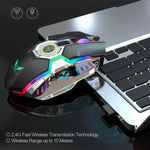 ZERODATE T30 2,4 GHz 2400 DPI Kabellose optische Maus mit drei Geschwindigkeitsstufen, einstellbarer RGB-Hintergrundbeleuchtung, Weiß