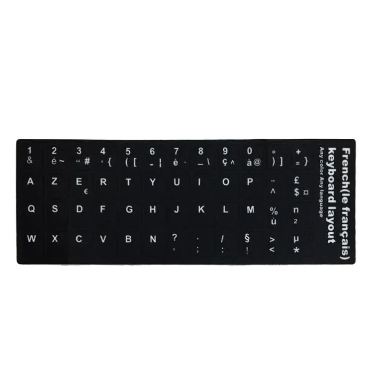 Französischer Tastaturaufkleber für Laptop / Desktop Computer Tastatur, Französisch