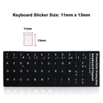 Französischer Tastaturaufkleber für Laptop / Desktop Computer Tastatur, Französisch