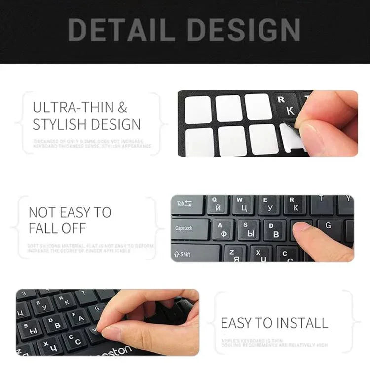 Französischer Tastaturaufkleber für Laptop / Desktop Computer Tastatur, Französisch