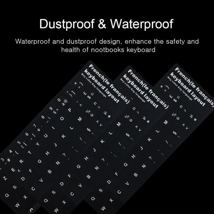 Französischer Tastaturaufkleber für Laptop / Desktop Computer Tastatur, Französisch
