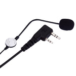 2-Pin PTT Lautstärke einstellbares Motorradhelm-Headset-Mikrofon für BAOFENG Radio Walkie Talkie