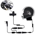 2-Pin PTT Lautstärke einstellbares Motorradhelm-Headset-Mikrofon für BAOFENG Radio Walkie Talkie