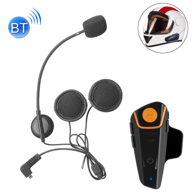 BT-S2 Einzel-2,4-GHz-Bluetooth-V3.0-Intercom-Headset für Motorradhelme, automatische Anrufannahme, FM-Unterstützung, Intercom-Reichweite bis zu 1000 m, BT-S2 Einzel
