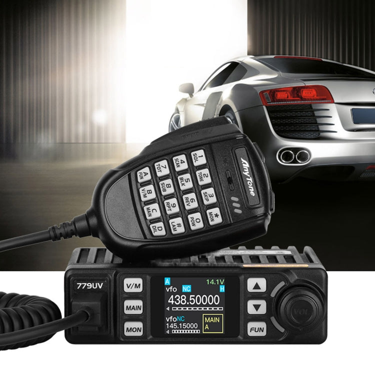 AnyTone AT-779UV Mobilfunkgerät VHF / UHF Dualband 200CH 25W FM Mobil Auto Funkgerät Walkie Talkie