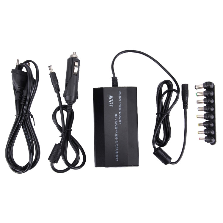 Laptop-Notebook-Netzteil 100W Universal-Ladegerät mit Autoladegerät & AC-Netzadapter & 8 Netzadaptern & 1 USB-Anschluss für Samsung, Sony, Asus, Acer, IBM, HP, DELL, US-Stecker, US-Stecker