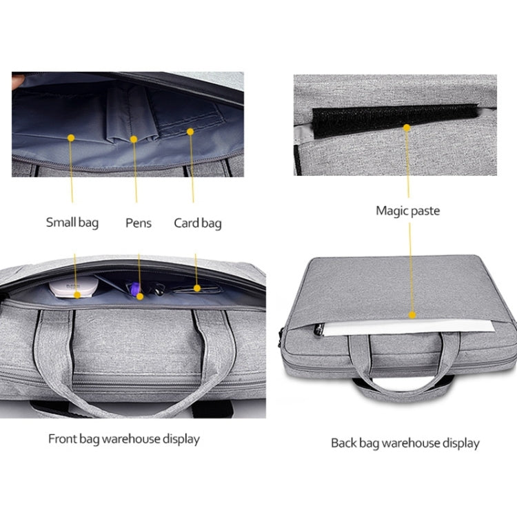 DJ06 Oxford-Stoff Wasserdichte Verschleißfeste Tragbare Erweiterbare Laptoptasche für 13,3 Zoll Laptops, mit abnehmbarem Schultergurt, 13,3 Zoll