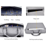 DJ06 Oxford-Stoff Wasserdichte Verschleißfeste Tragbare Erweiterbare Laptoptasche für 15,4 Zoll Laptops, mit abnehmbarem Schultergurt, 15,4 Zoll