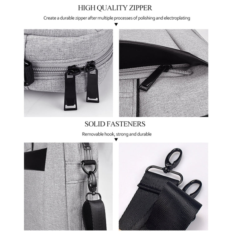 DJ06 Oxford-Stoff Wasserdichte Verschleißfeste Tragbare Erweiterbare Laptoptasche für 15,4 Zoll Laptops, mit abnehmbarem Schultergurt, 15,4 Zoll
