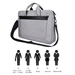DJ06 Oxford-Stoff Wasserdichte Verschleißfeste Tragbare Erweiterbare Laptoptasche für 15,4 Zoll Laptops, mit abnehmbarem Schultergurt, 15,4 Zoll