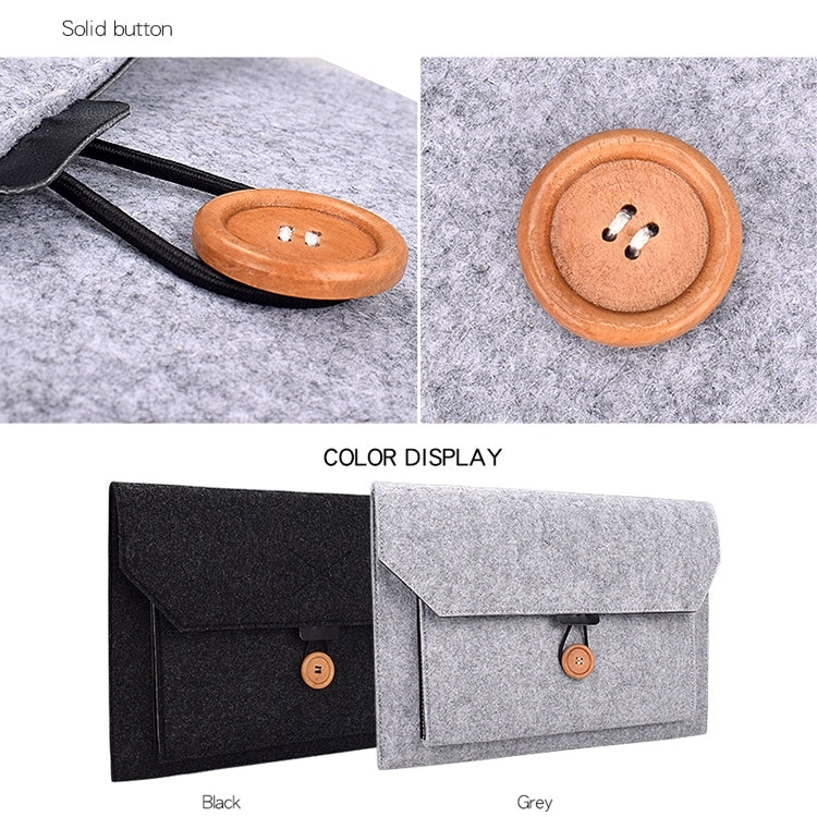 ND06 Multifunktionale Filzknopf-Laptoptasche für 12,5 Zoll Laptop, 12,5 Zoll
