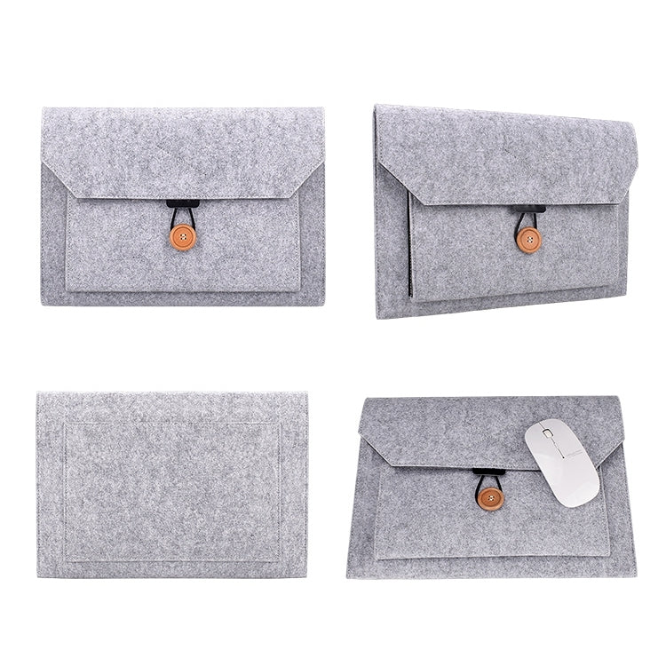 ND06 Multifunktionale Filzknopf-Laptoptasche für 12,5 Zoll Laptop, 12,5 Zoll