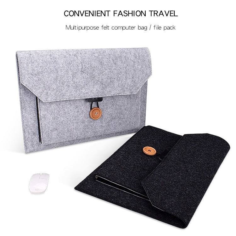 ND06 Multifunktionale Filzknopf-Laptoptasche für 12,5 Zoll Laptop, 12,5 Zoll