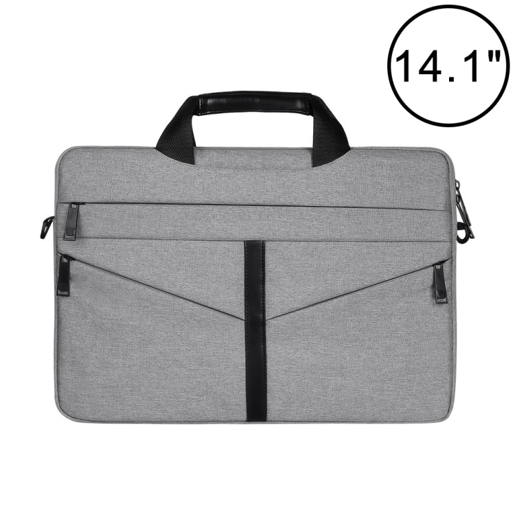 14,1 Zoll atmungsaktive, verschleißfeste modische Business-Schulter-Handtasche mit Reißverschluss für Laptop mit Schultergurt, 14,1 Zoll