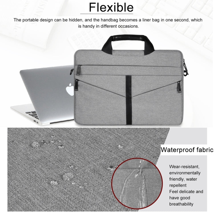 14,1 Zoll atmungsaktive, verschleißfeste modische Business-Schulter-Handtasche mit Reißverschluss für Laptop mit Schultergurt, 14,1 Zoll