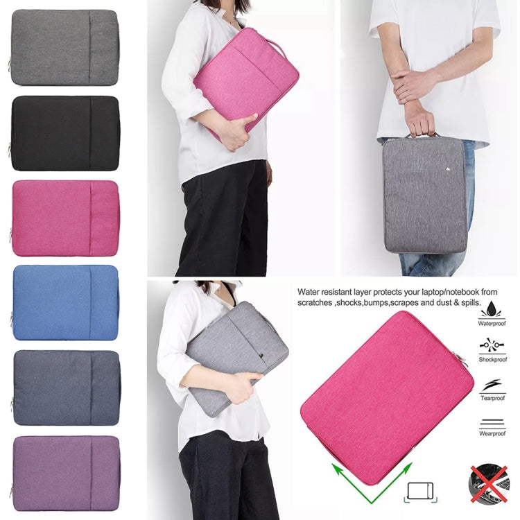 11,6 Zoll universelle modische weiche Laptop-Jeanstasche tragbare Reißverschluss-Notebook-Laptophülle für MacBook Air, Lenovo und andere Laptops, Größe: 32,2x21,8x2cm, 11,6 Zoll Lila, 11,6 Zoll Magenta, 11,6 Zoll Blau, 11,6 Zoll Grau, 11,6 Zoll Dunkelblau