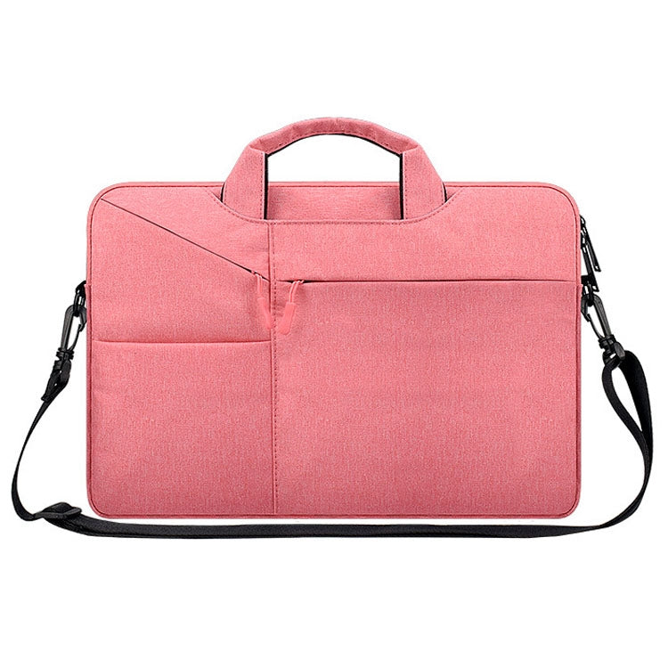 ST02S Wasserdichter Reißfest Versteckter Tragriemen Ein-Schulter-Handtasche für 14,1 Zoll Laptops, mit Koffergurt, ST02S 14,1 Zoll Marineblau, ST02S 14,1 Zoll Schwarz, ST02S 14,1 Zoll Dunkelgrau, ST02S 14,1 Zoll Pink, ST02S 14,1 Zoll Hellgrau