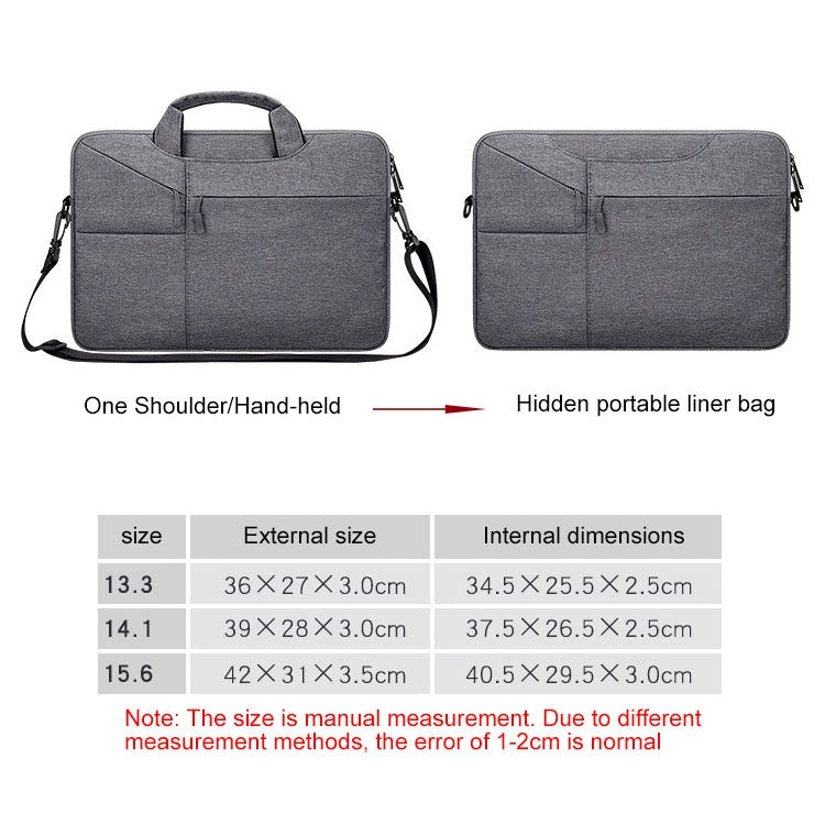 ST02S Wasserdichter Reißfest Versteckter Tragriemen Ein-Schulter-Handtasche für 15,6 Zoll Laptops, mit Koffergurt, ST02S 15,6 Zoll Marineblau, ST02S 15,6 Zoll Schwarz, ST02S 15,6 Zoll Dunkelgrau, ST02S 15,6 Zoll Pink, ST02S 15,6 Zoll Hellgrau
