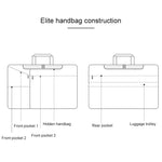 ST02S Wasserdichter Reißfest Versteckter Tragriemen Ein-Schulter-Handtasche für 15,6 Zoll Laptops, mit Koffergurt, ST02S 15,6 Zoll Marineblau, ST02S 15,6 Zoll Schwarz, ST02S 15,6 Zoll Dunkelgrau, ST02S 15,6 Zoll Pink, ST02S 15,6 Zoll Hellgrau