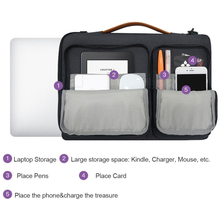 Nylon wasserdichte Laptoptasche für 15-15,6 Zoll Laptops mit Kofferwagen-Gurt, 15-15,6 Zoll