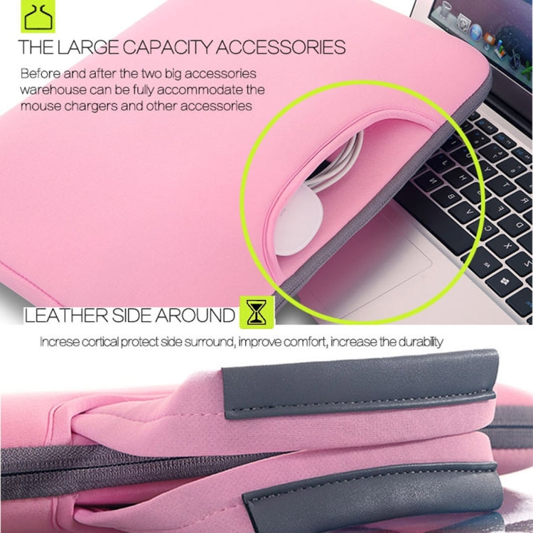 15,4 Zoll Tragbare luftdurchlässige Handhülle für MacBook Air / Pro, Lenovo und andere Laptops, Größe: 38x27,5x3,5cm, 15,4 Zoll Grau, 15,4 Zoll Grün, 15,4 Zoll Pink, 15,4 Zoll Schwarz