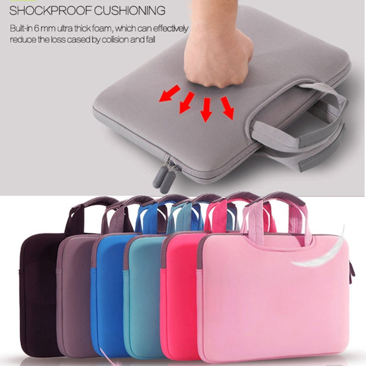 15,4 Zoll Tragbare luftdurchlässige Handhülle für MacBook Air / Pro, Lenovo und andere Laptops, Größe: 38x27,5x3,5cm, 15,4 Zoll Grau, 15,4 Zoll Grün, 15,4 Zoll Pink, 15,4 Zoll Schwarz