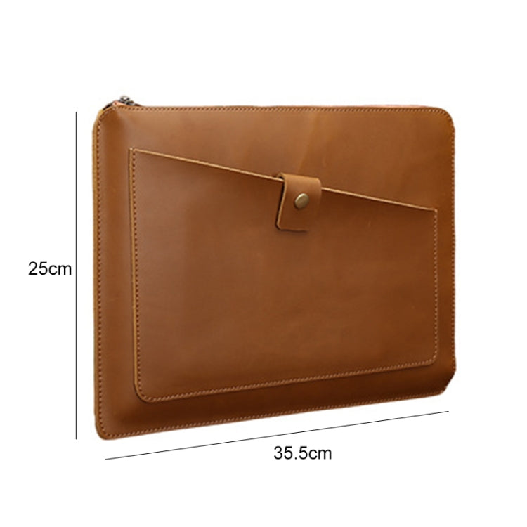 Universelle Echtleder Business Reißverschluss Laptop Tablet Tasche Für 12 Zoll und kleiner, 12 Zoll
