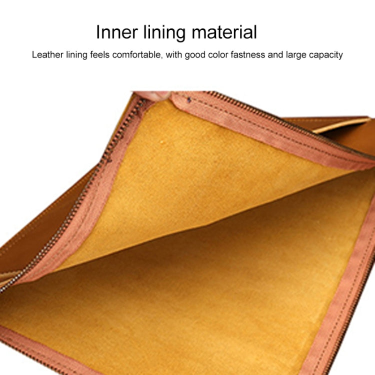 Universelle Echtleder Business Reißverschluss Laptop Tablet Tasche Für 12 Zoll und kleiner, 12 Zoll