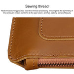 Universelle Echtleder Business Reißverschluss Laptop Tablet Tasche Für 12 Zoll und kleiner, 12 Zoll