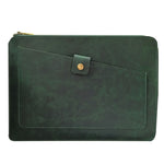 Universelle Business-Laptoptasche aus echtem Leder mit Reißverschluss für Laptops und Tablets bis 13,3 Zoll, 13,3 Zoll