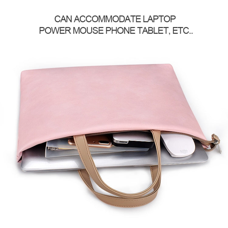 PU wasserdichte Laptoptasche zum Umhängen für 13,3 Zoll Laptops, 13,3 Zoll (Pink), 13,3 Zoll (Weiß)
