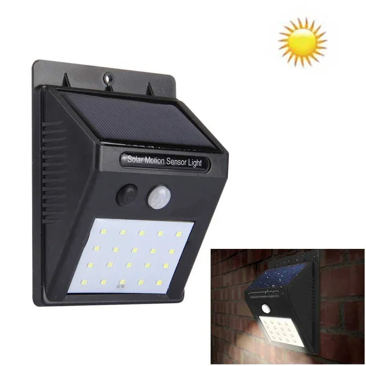 20 LEDs für Hof / Garten / Haus / Auffahrt / Treppe / Außenwand, 20 LEDs weißes Licht