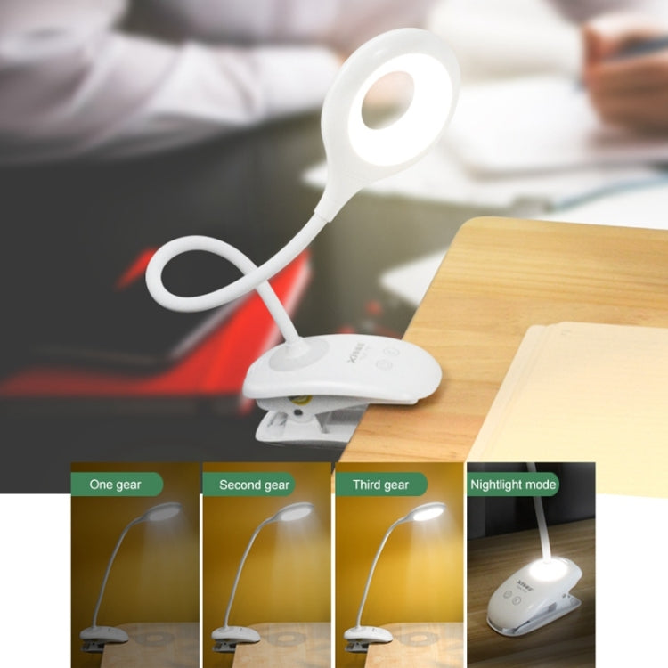 28 LEDs Flexibler Schwanenhals Hohler Ring Design Augenschutz Licht mit Clip & Kleine Nachtlichtfunktion, TGX-770