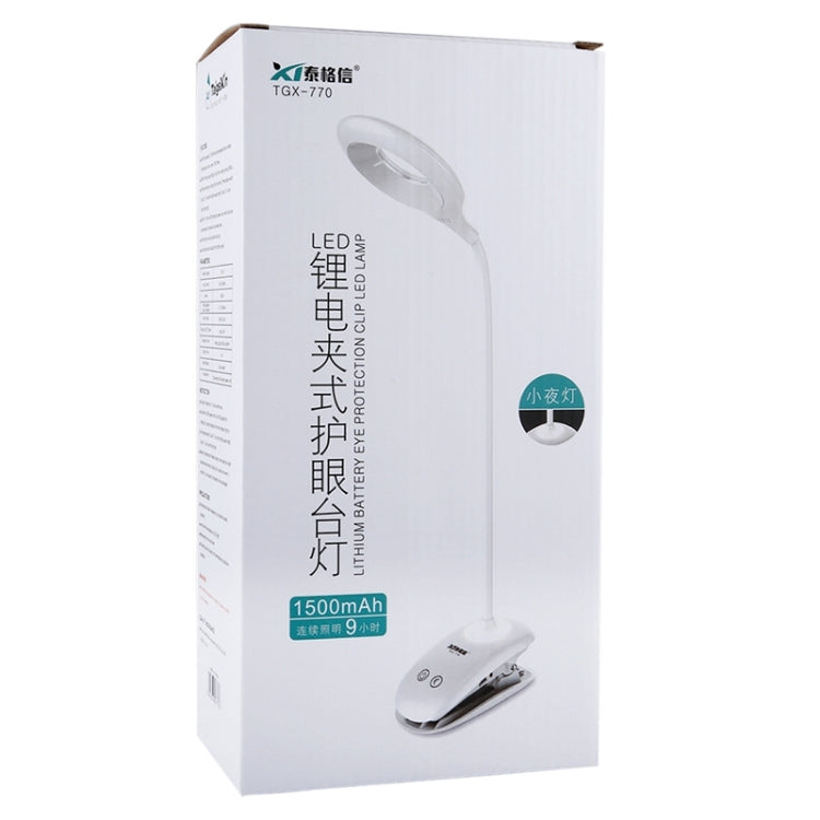 28 LEDs Flexibler Schwanenhals Hohler Ring Design Augenschutz Licht mit Clip & Kleine Nachtlichtfunktion, TGX-770