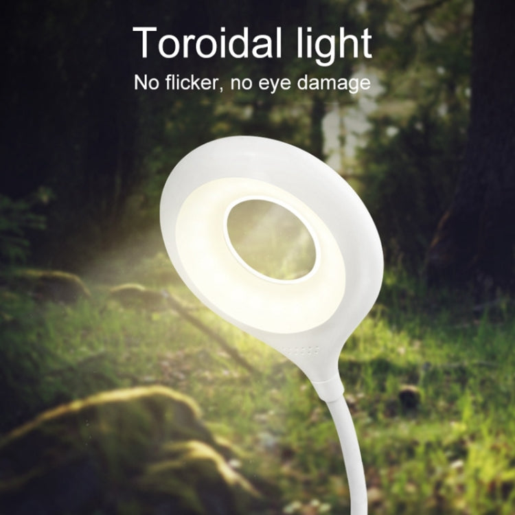 28 LEDs Flexibler Schwanenhals Hohler Ring Design Augenschutz Licht mit Clip & Kleine Nachtlichtfunktion, TGX-770