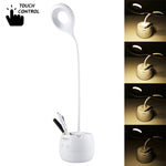 28 LEDs Flexibler Schwanenhals Hohler Ring Design Augenschutz Licht mit Stifthalter / Kleine Nachtlichtfunktion, TGX-772