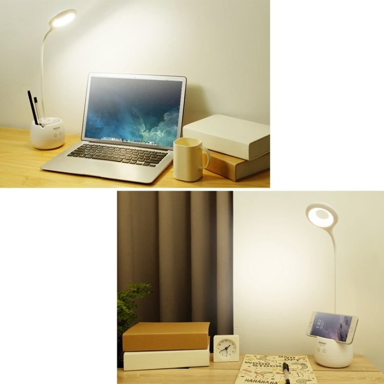 28 LEDs Flexibler Schwanenhals Hohler Ring Design Augenschutz Licht mit Stifthalter / Kleine Nachtlichtfunktion, TGX-772