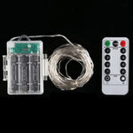 50 LEDs 3 x AA Batteriebox Lichterkette Dekorative Leuchte mit Fernbedienung, DC 5V, Buntes Licht/Fernbedienung, Weißes Licht/Fernbedienung, Warmweiß/Fernbedienung
