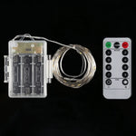 50 LEDs 3 x AA Batteriebox Lichterkette Dekorative Leuchte mit Fernbedienung, DC 5V, Buntes Licht/Fernbedienung, Weißes Licht/Fernbedienung, Warmweiß/Fernbedienung