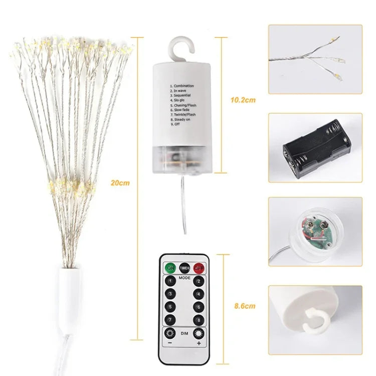 150 LEDs Batterien Box LED Dekorative Lichterkette mit Fernbedienung, 30CM Buntes Licht, 30CM Weißes Licht, 30CM Warmweiß