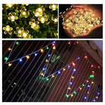 6m 40 LEDs Kirschblüten-Weihnachtsdekorationslicht, batteriebetrieben, 6m Buntes Licht, 6m Warmweißes Licht
