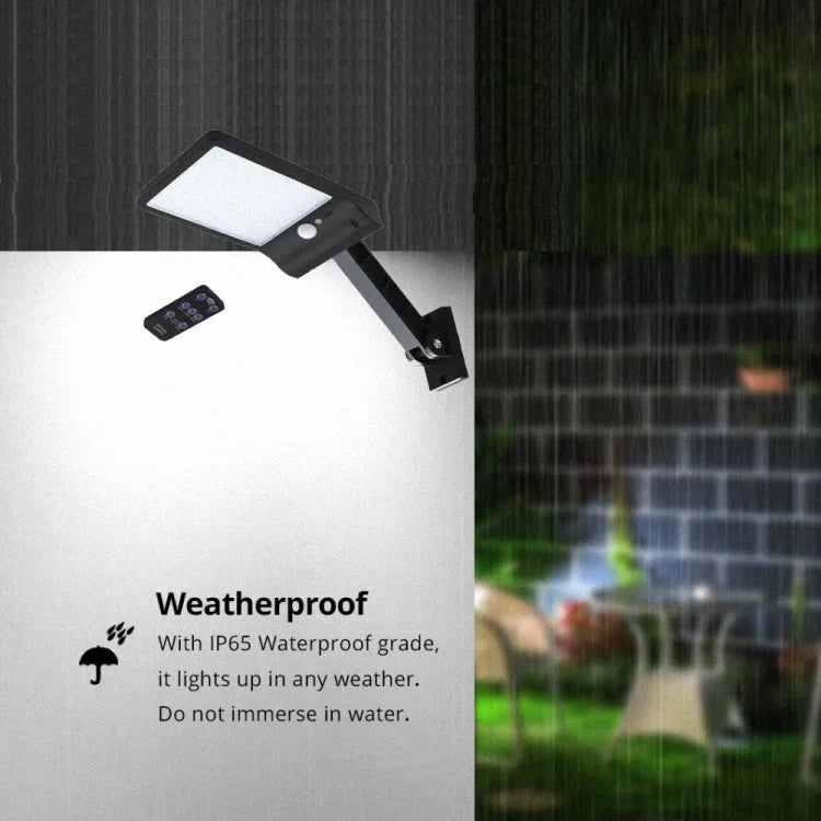 6W 800LM 48 LEDs Solar-Flachlampe mit Fernbedienung und Halterung