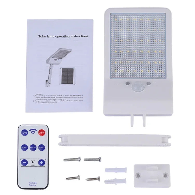 6W 800LM 48 LEDs Solar-Flachlampe mit Fernbedienung und Halterung