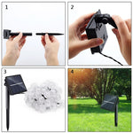 50 LEDs Blasenball Outdoor Garten Wasserdichte Weihnachtsfrühlingsfest Dekoration Solar Lichterkette